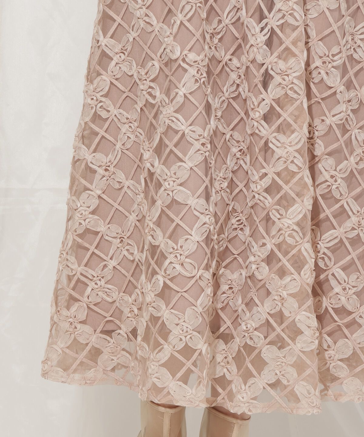 WILLSELECTION「3Dフラワーフレアスカート」|フレア|