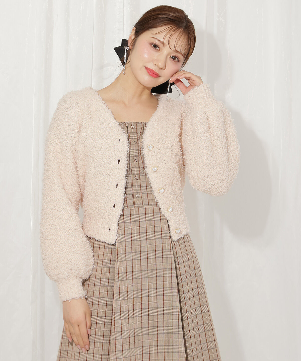 WILLSELECTION「テディヤーンニットカーディガン」|カーディガン|ベージュ