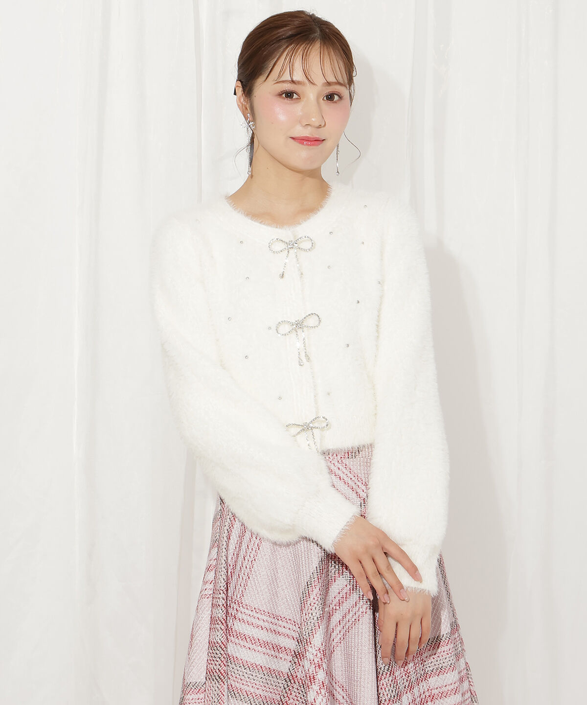 WILLSELECTION「リボンモチーフニットカーディガン」|カーディガン|