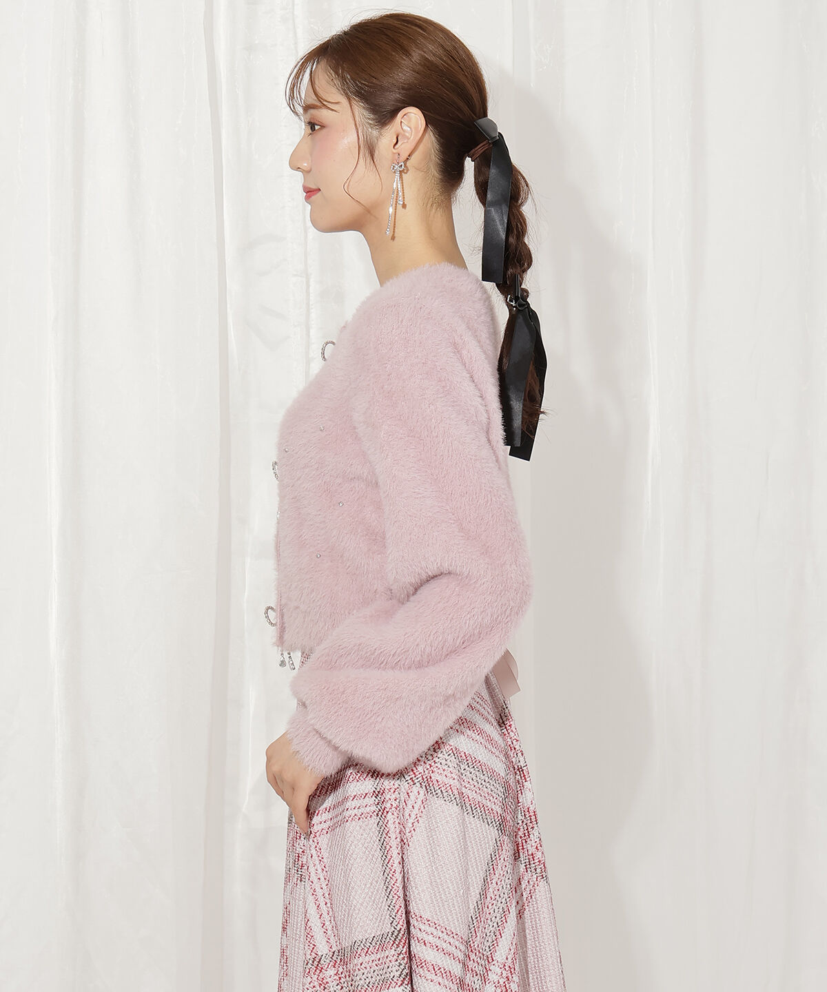 WILLSELECTION「リボンモチーフニットカーディガン」|カーディガン|