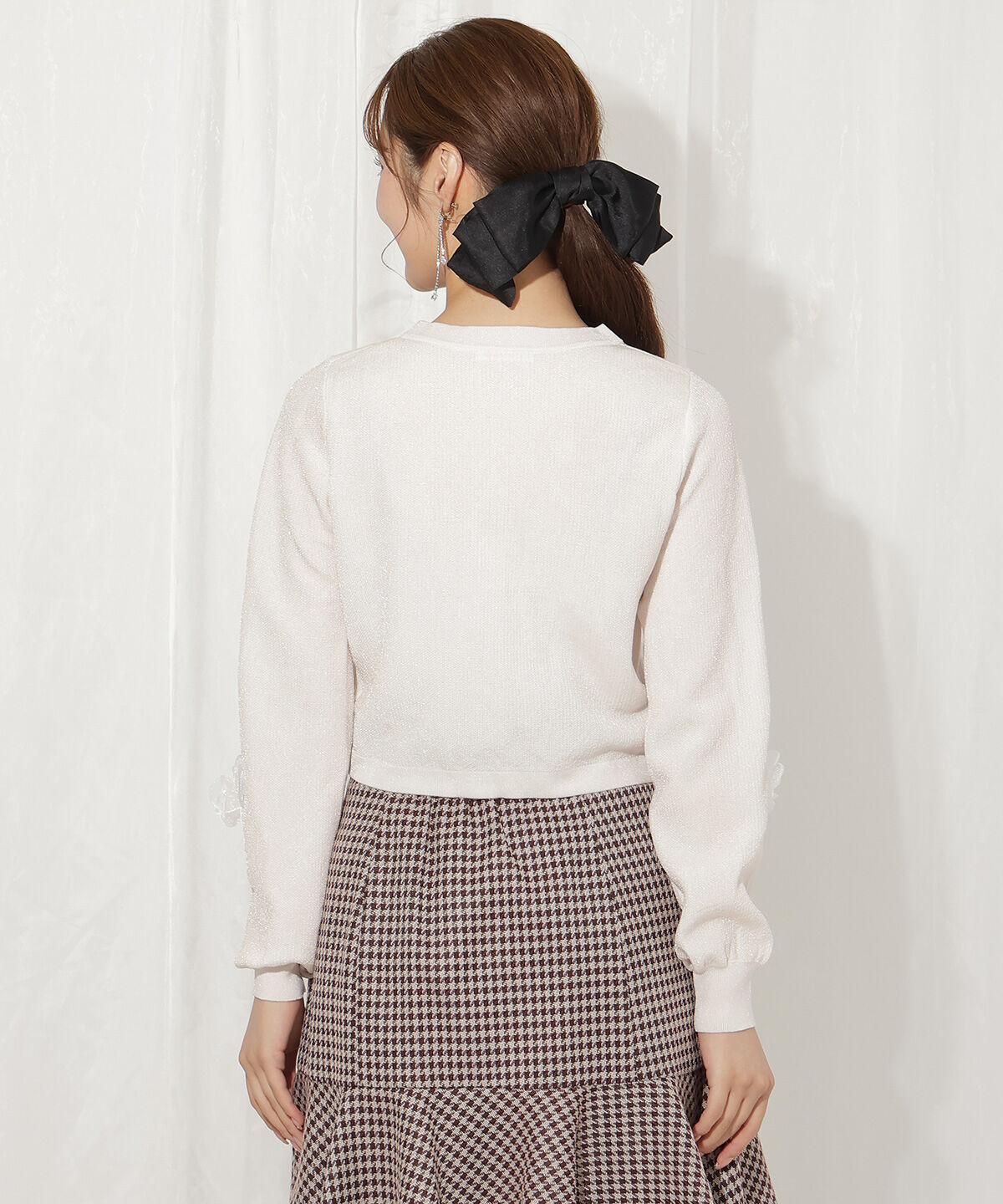 WILLSELECTION「フラワーモチーフニットカーディガン」|カーディガン|