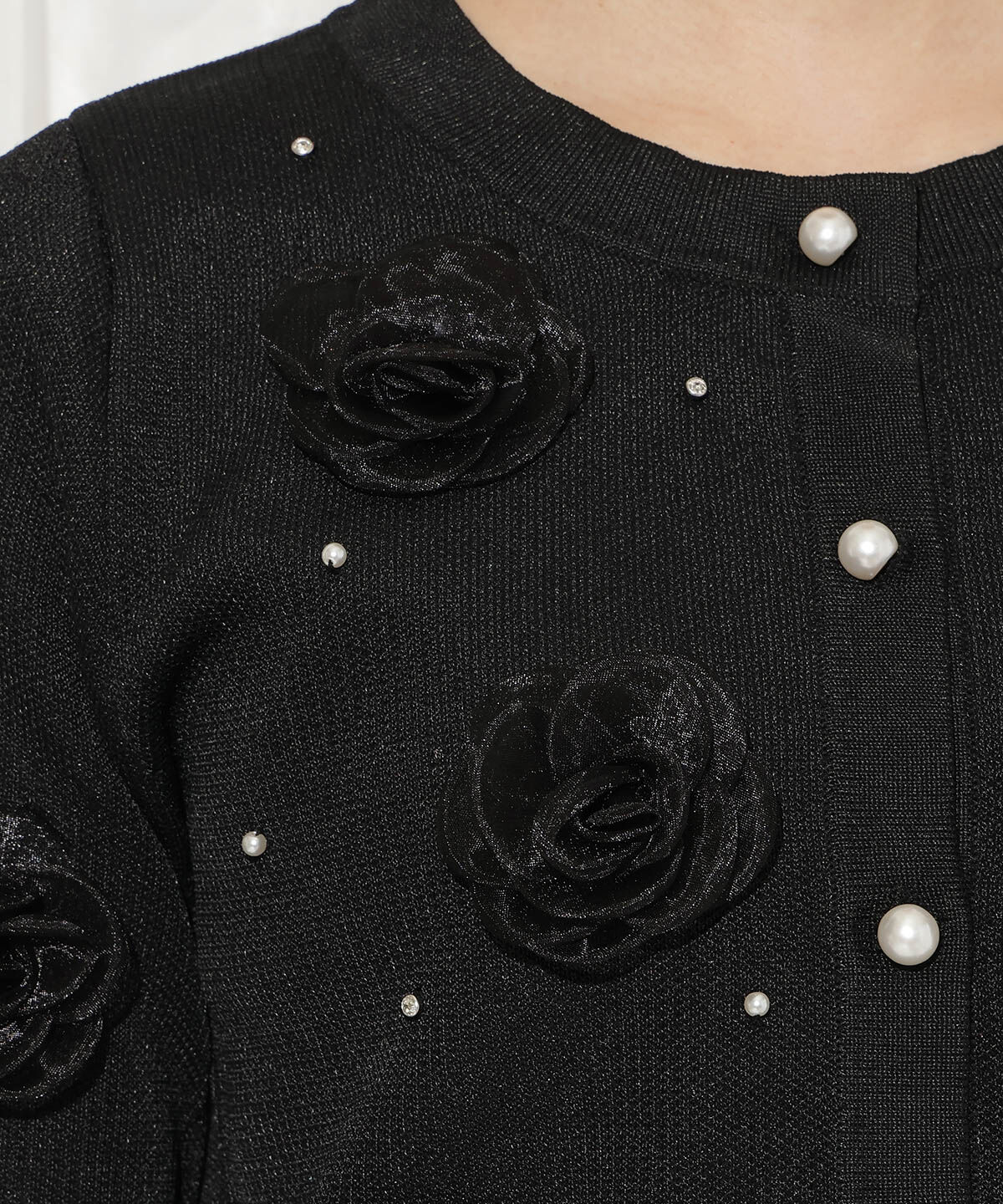 WILLSELECTION「フラワーモチーフニットカーディガン」|カーディガン|