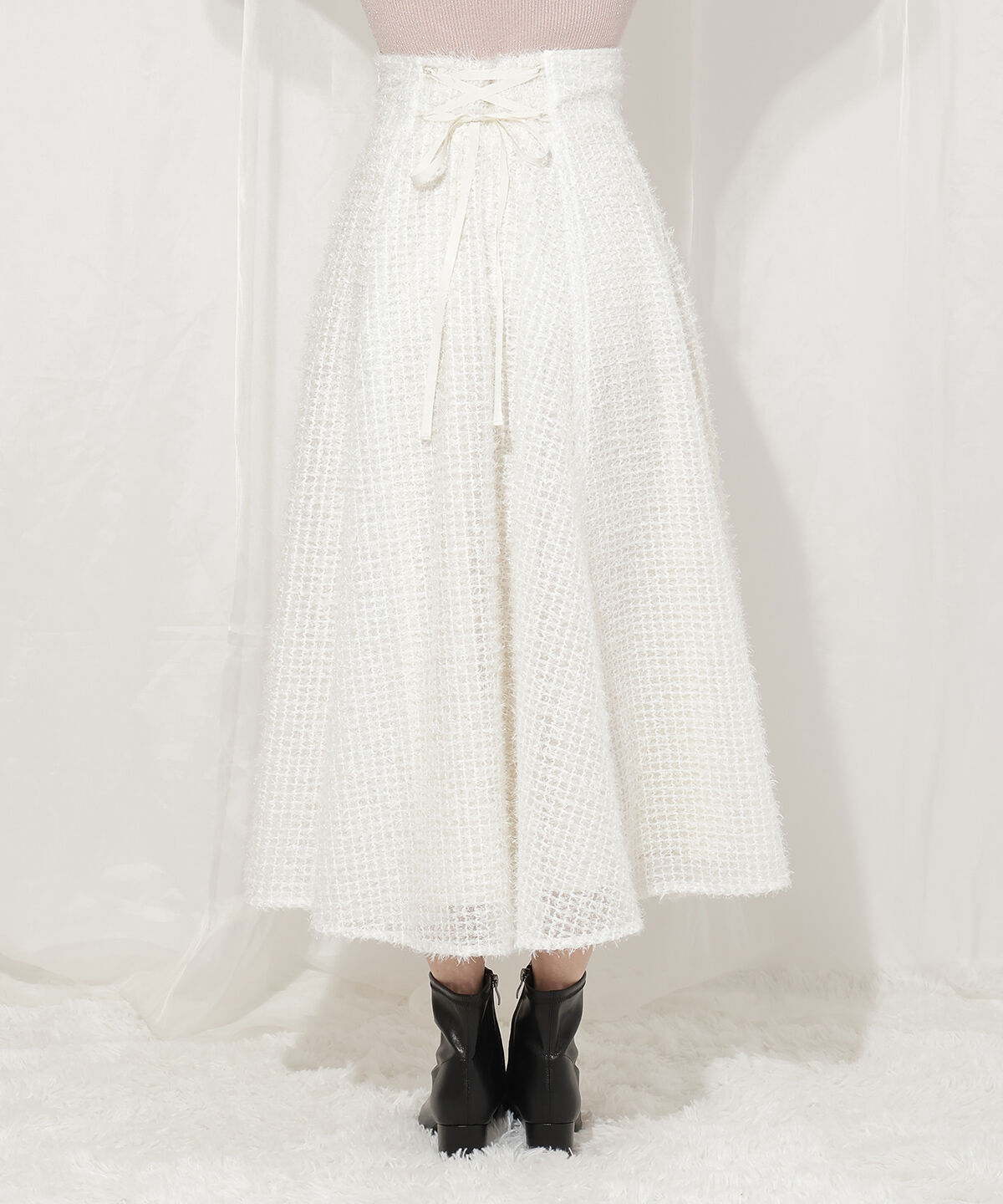 WILLSELECTION「フリンジチェックフレアスカート」|フレア|