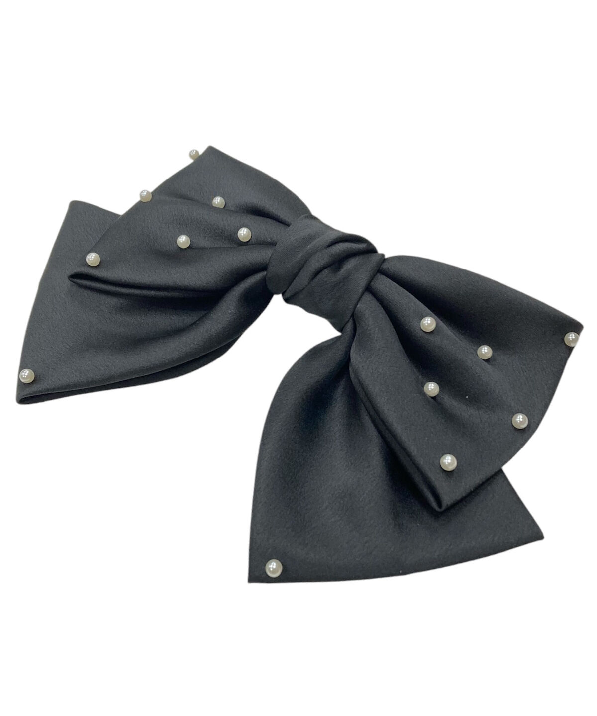 WILLSELECTION「パールリボンバレッタ」|ヘアゴム・シュシュ|ブラック