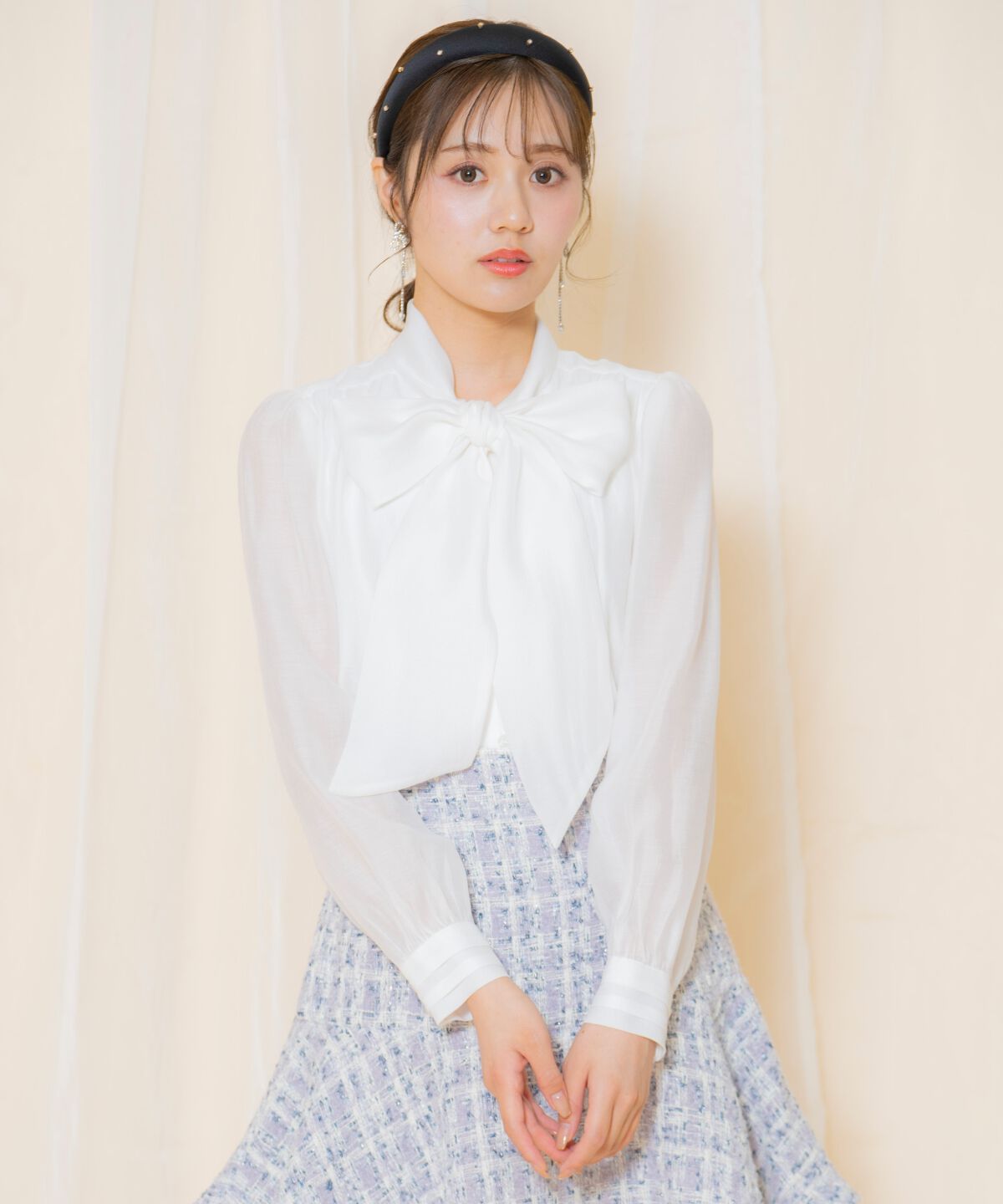 WILLSELECTION「リボンタイギャザーブラウス」|シャツ・ブラウス|
