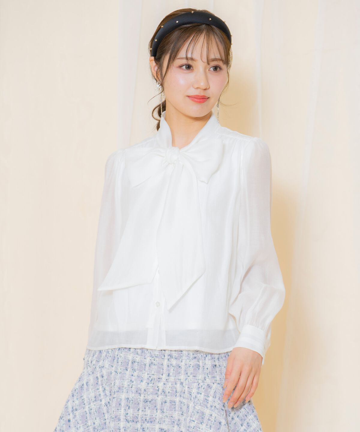 WILLSELECTION「リボンタイギャザーブラウス」|シャツ・ブラウス|