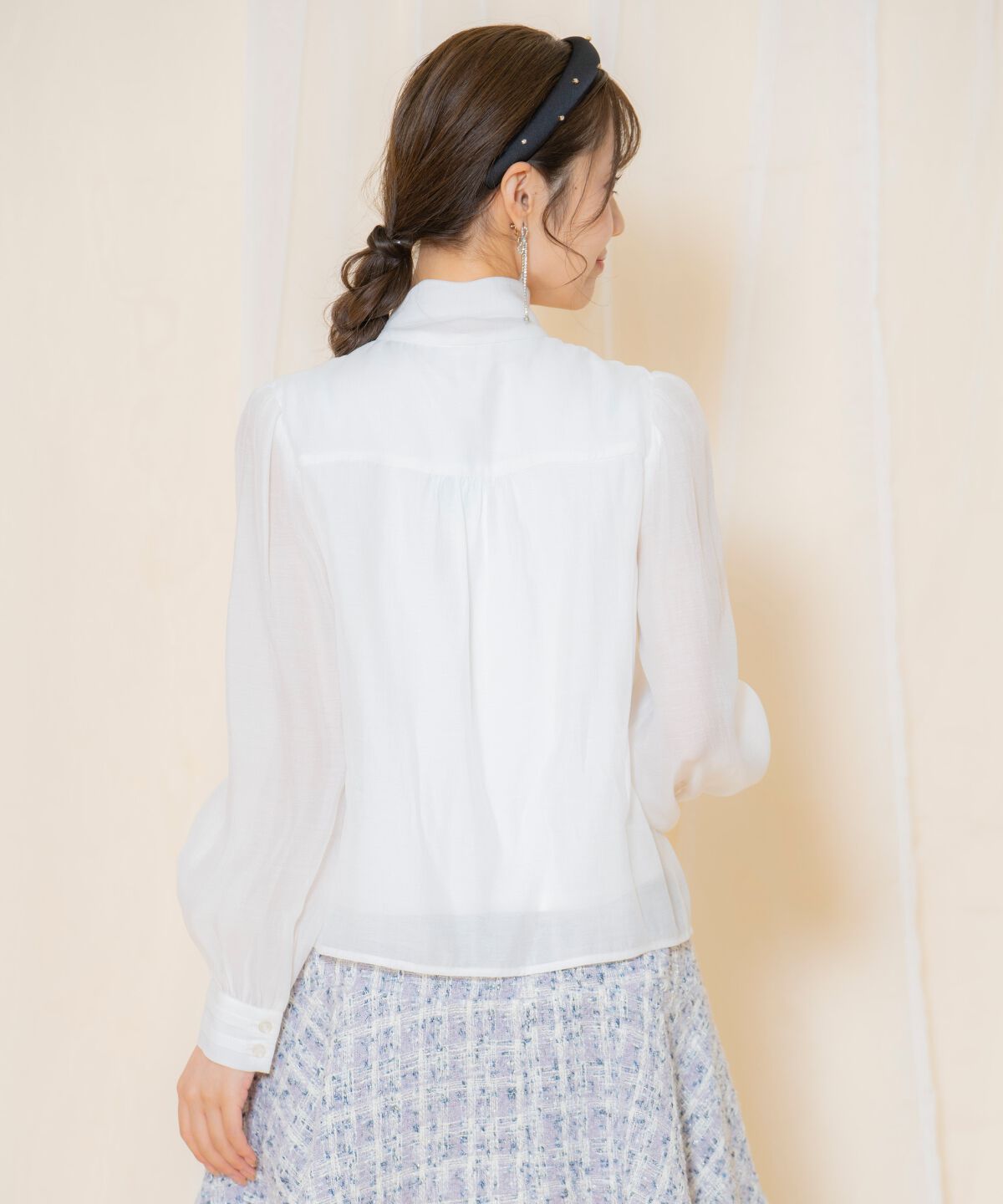 WILLSELECTION「リボンタイギャザーブラウス」|シャツ・ブラウス|