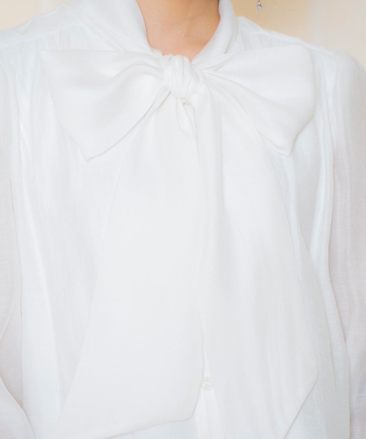 WILLSELECTION「リボンタイギャザーブラウス」|シャツ・ブラウス|