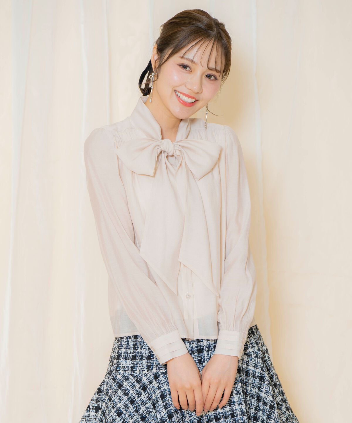 WILLSELECTION「リボンタイギャザーブラウス」|シャツ・ブラウス|