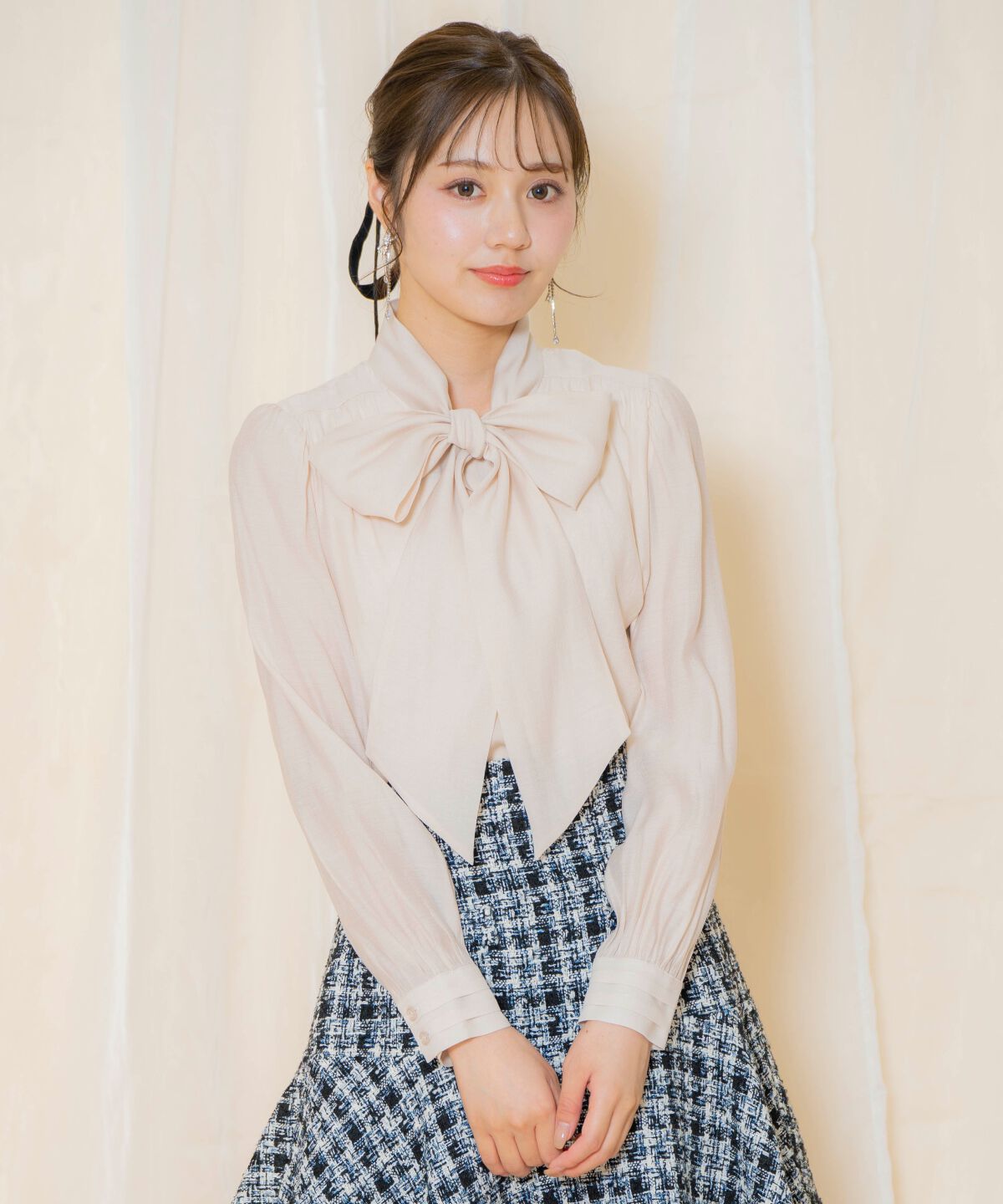 WILLSELECTION「リボンタイギャザーブラウス」|シャツ・ブラウス|