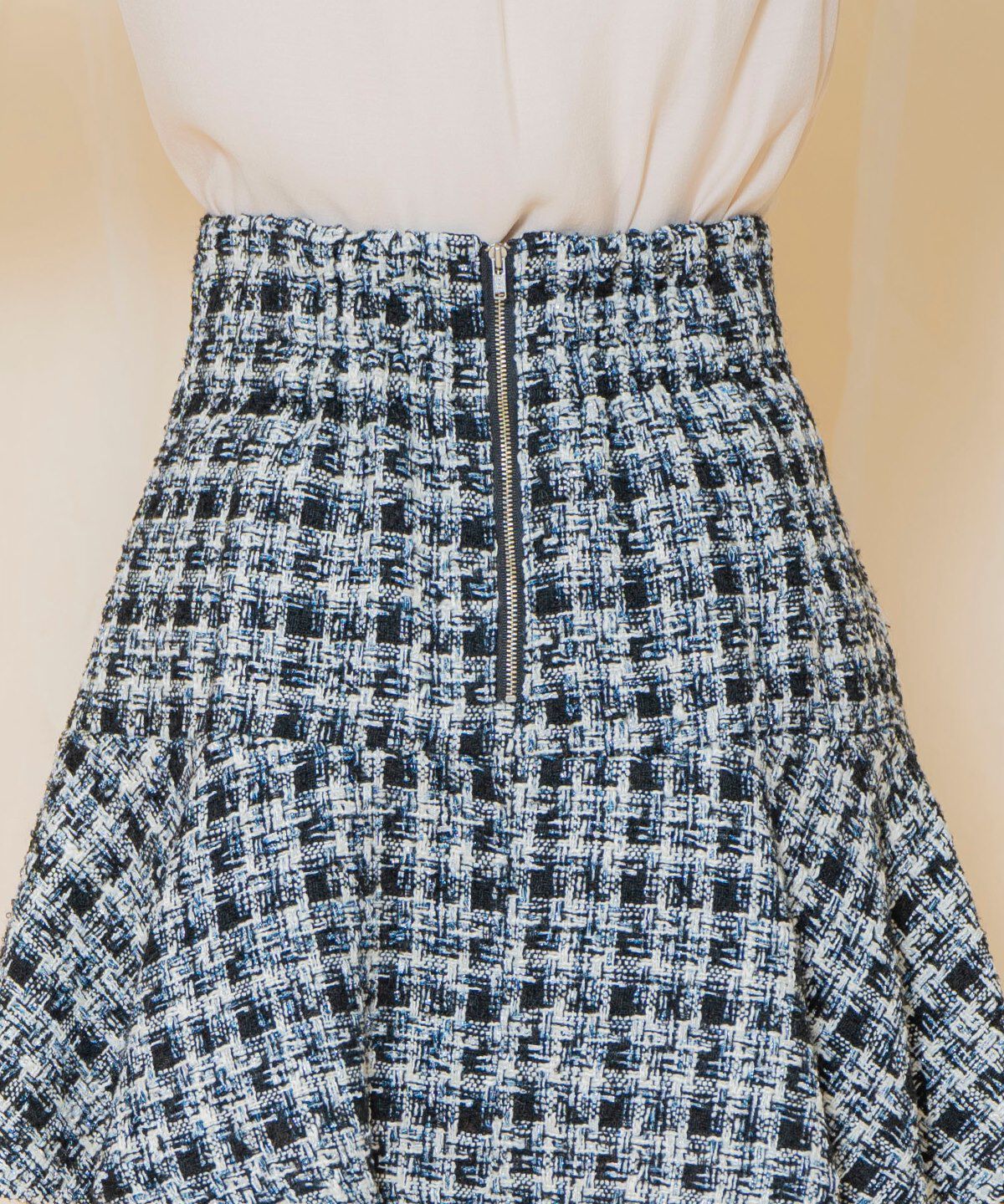 WILLSELECTION「MIXツイードフレアヘムスカート」|フレア|