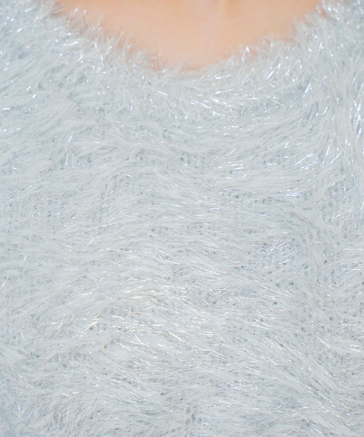 WILLSELECTION「シャギーラメ5分袖プルオーバー」|ニット・セーター|