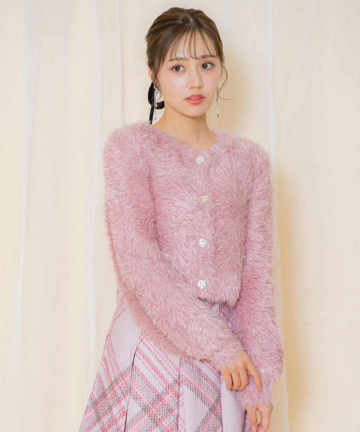 WILLSELECTION「シャギーラメカーディガン」|カーディガン|