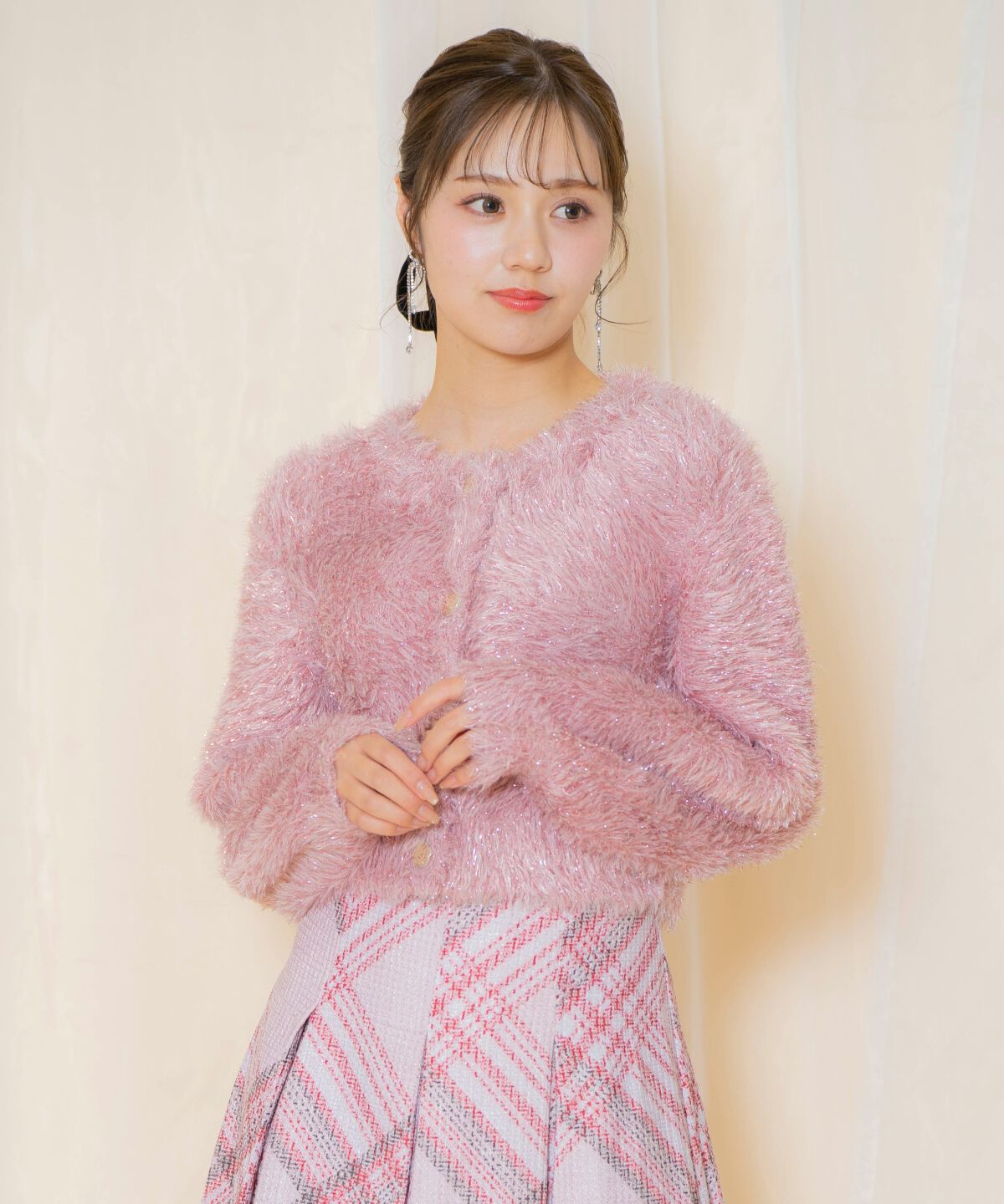 WILLSELECTION「シャギーラメカーディガン」|カーディガン|