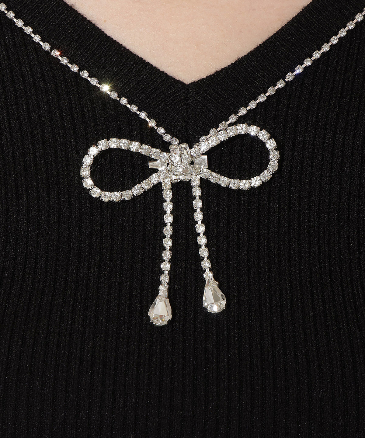 WILLSELECTION「リボンブローチ付き2WAYニットプルオーバー」|ニット・セーター|