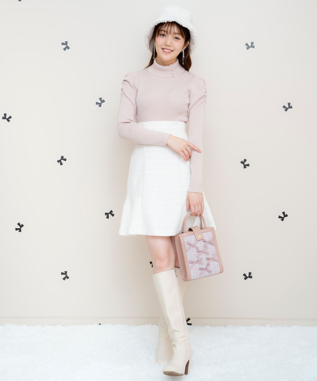 WILLSELECTION「ラメツイードフレアヘムミニスカート」|フレア|