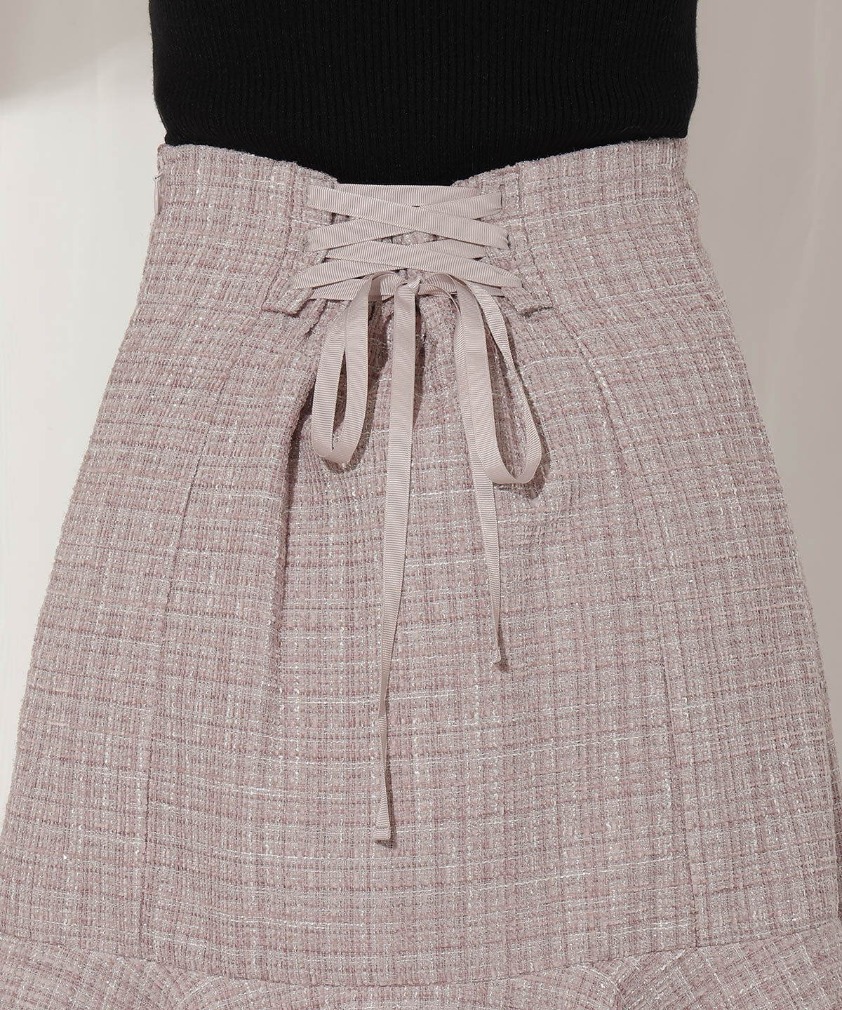 WILLSELECTION「ラメツイードフレアヘムミニスカート」|フレア|