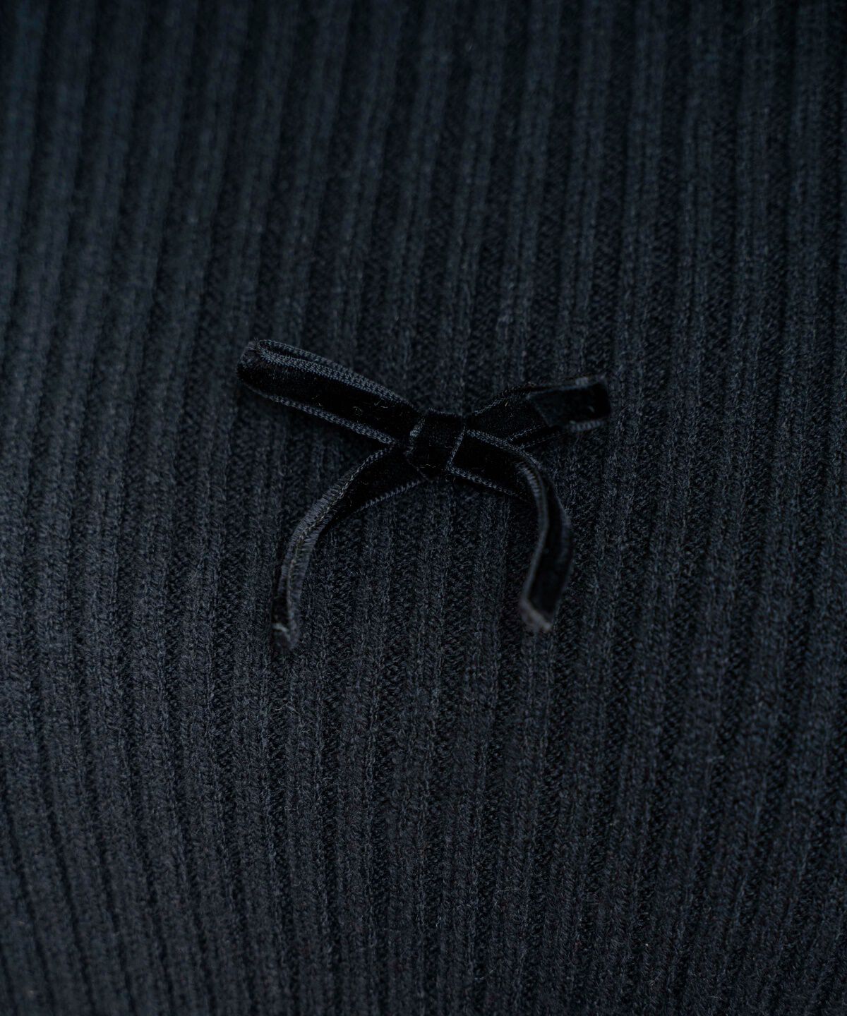 WILLSELECTION「リボンクロップドオフタートルニット」|ニット・セーター|