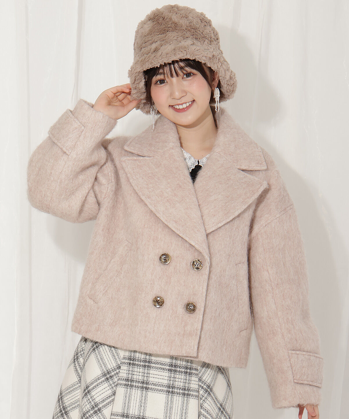 WILLSELECTION「Wボタンシャギーショートコート」|その他|