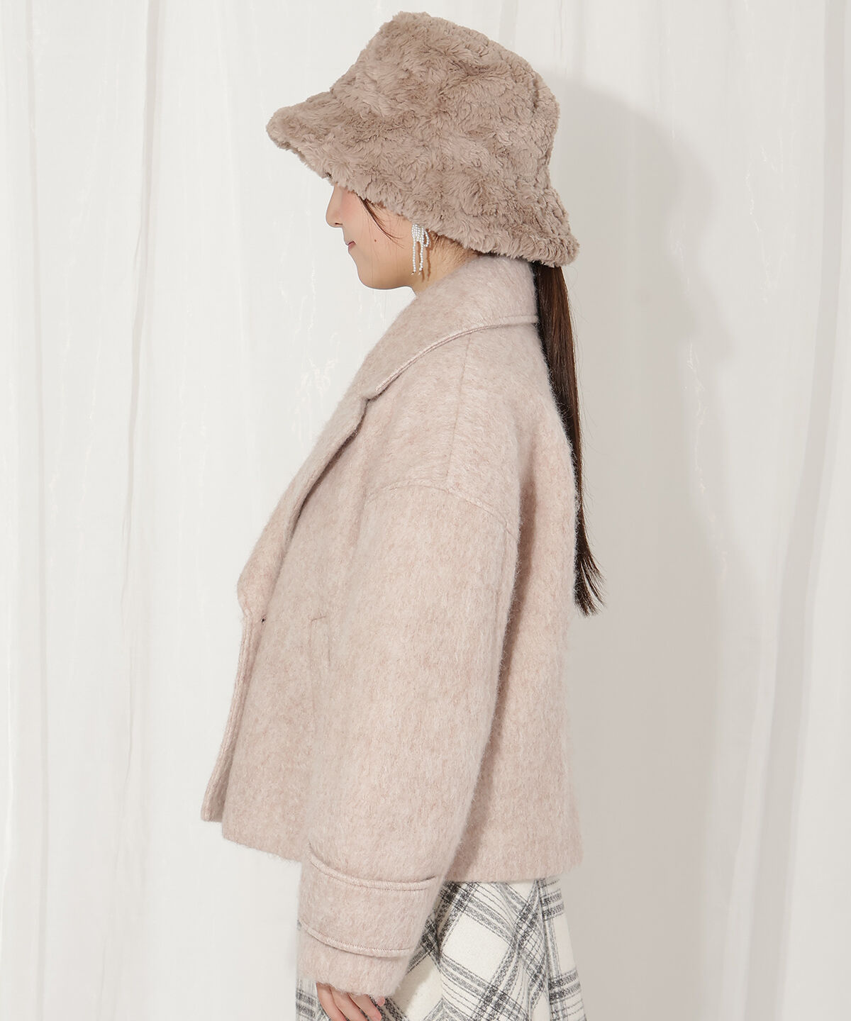 WILLSELECTION「Wボタンシャギーショートコート」|その他|