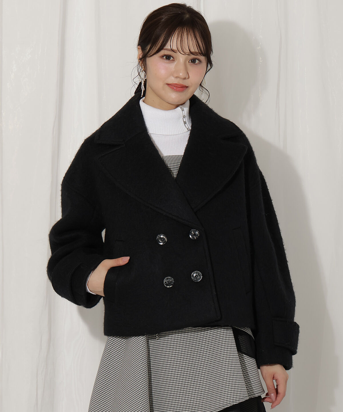 WILLSELECTION「Wボタンシャギーショートコート」|その他|