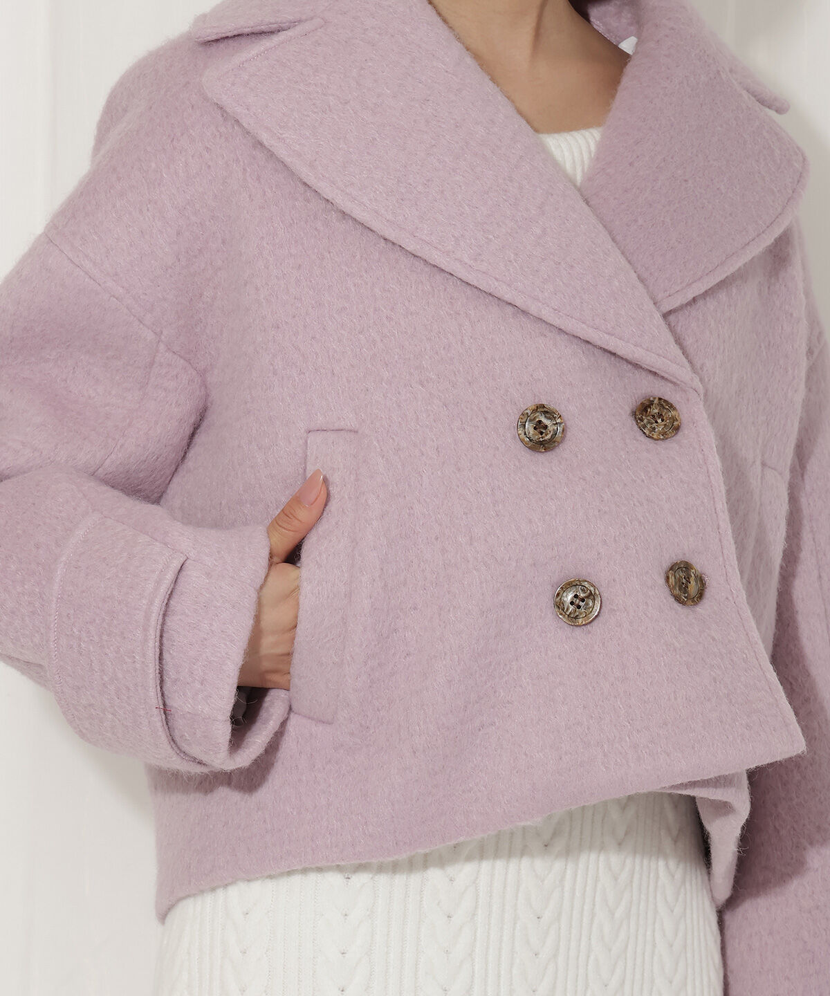 WILLSELECTION「Wボタンシャギーショートコート」|その他|