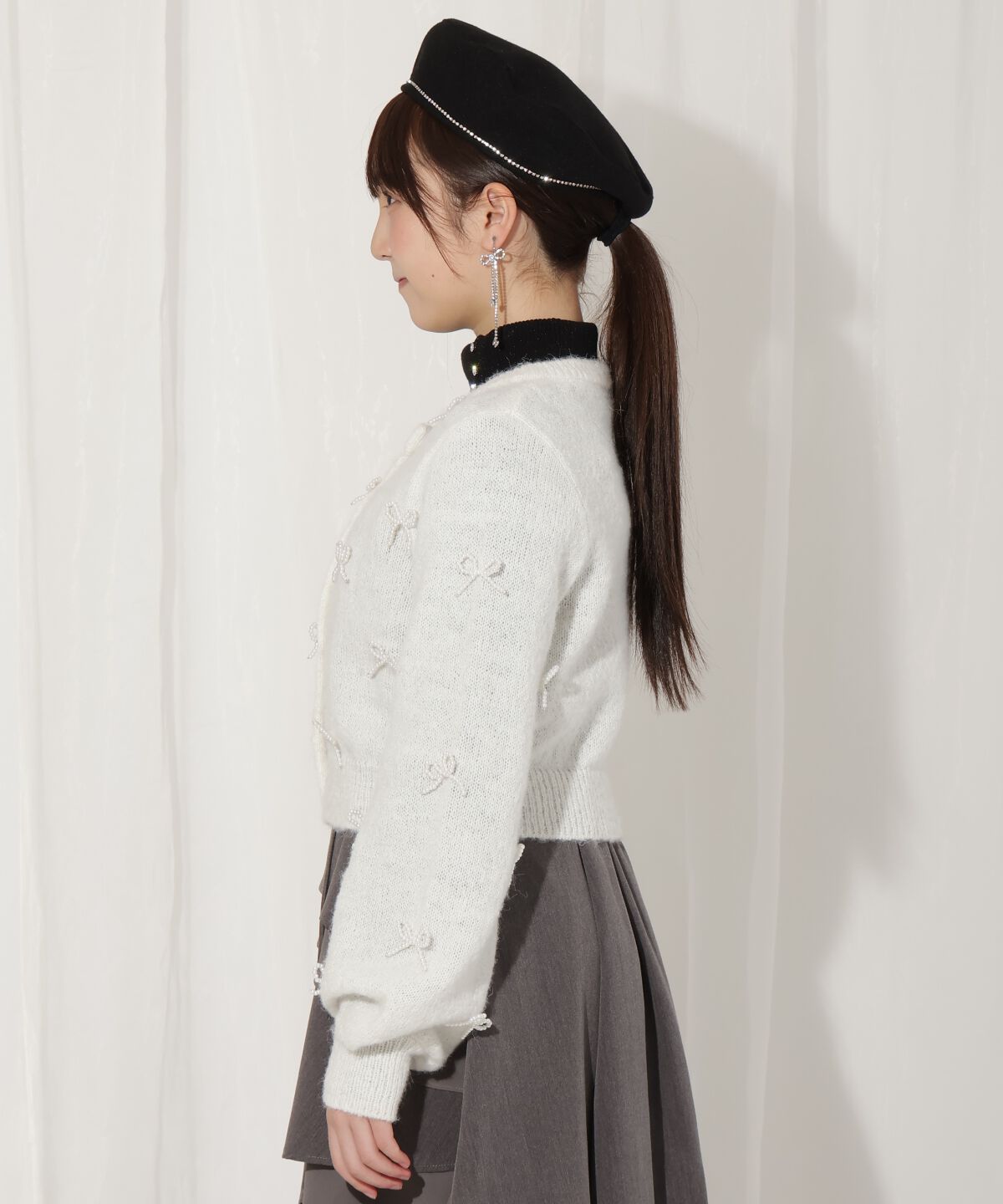 WILLSELECTION「リボンパーツ付きカーディガン」|カーディガン|