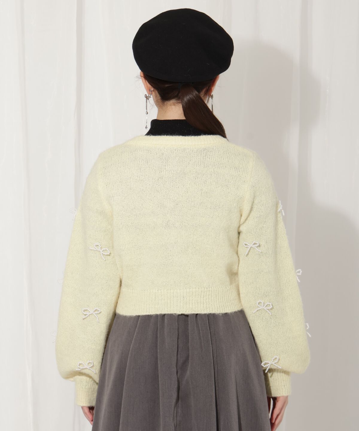 WILLSELECTION「リボンパーツ付きカーディガン」|カーディガン|