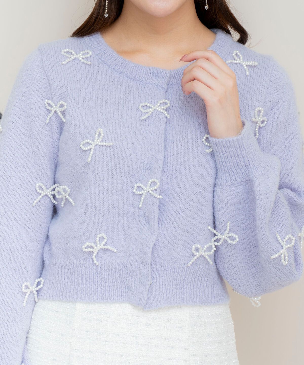 WILLSELECTION「リボンパーツ付きカーディガン」|カーディガン|