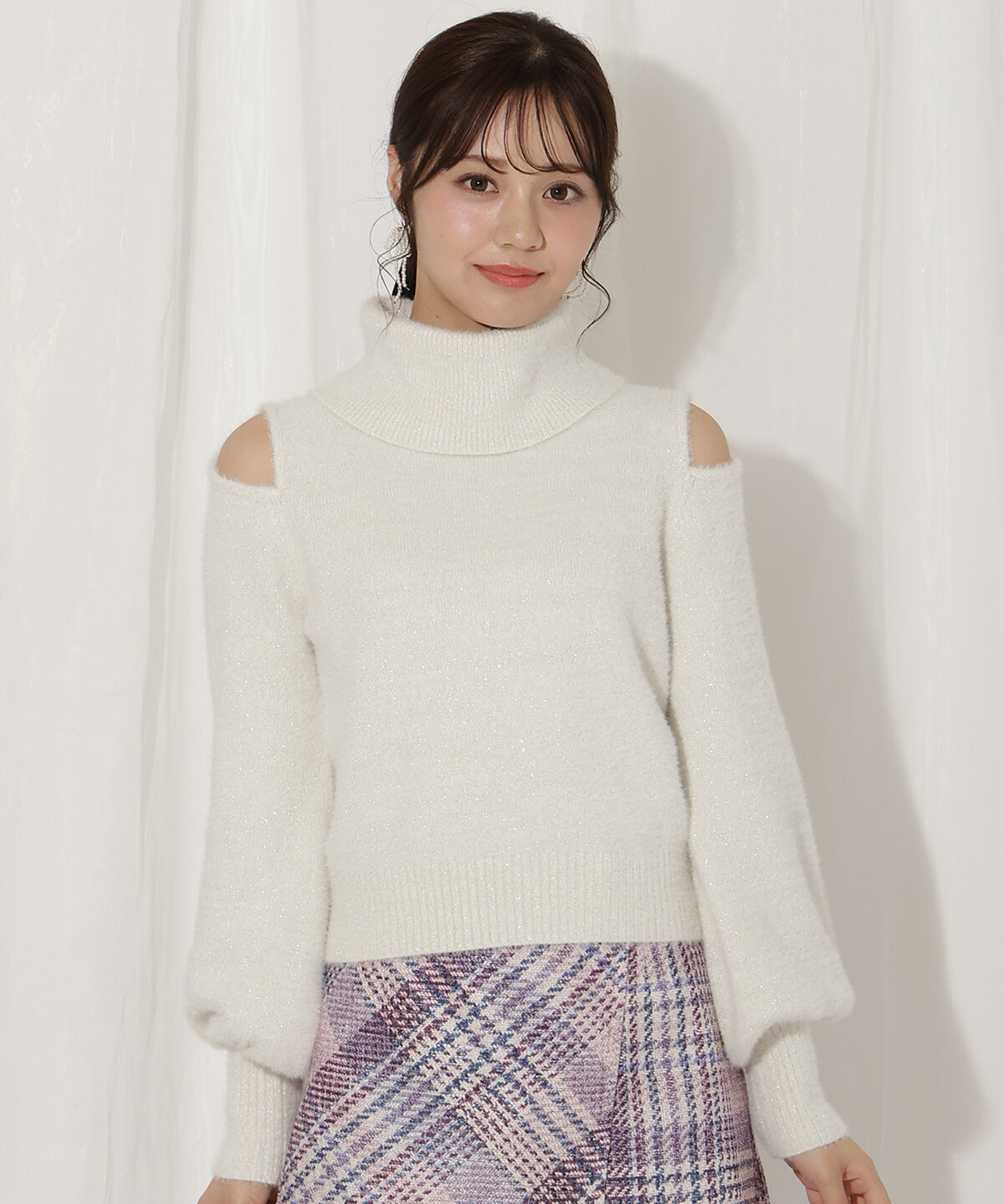 WILLSELECTION「ショルダースリットオフタートルフェザーニット」|ニット・セーター|