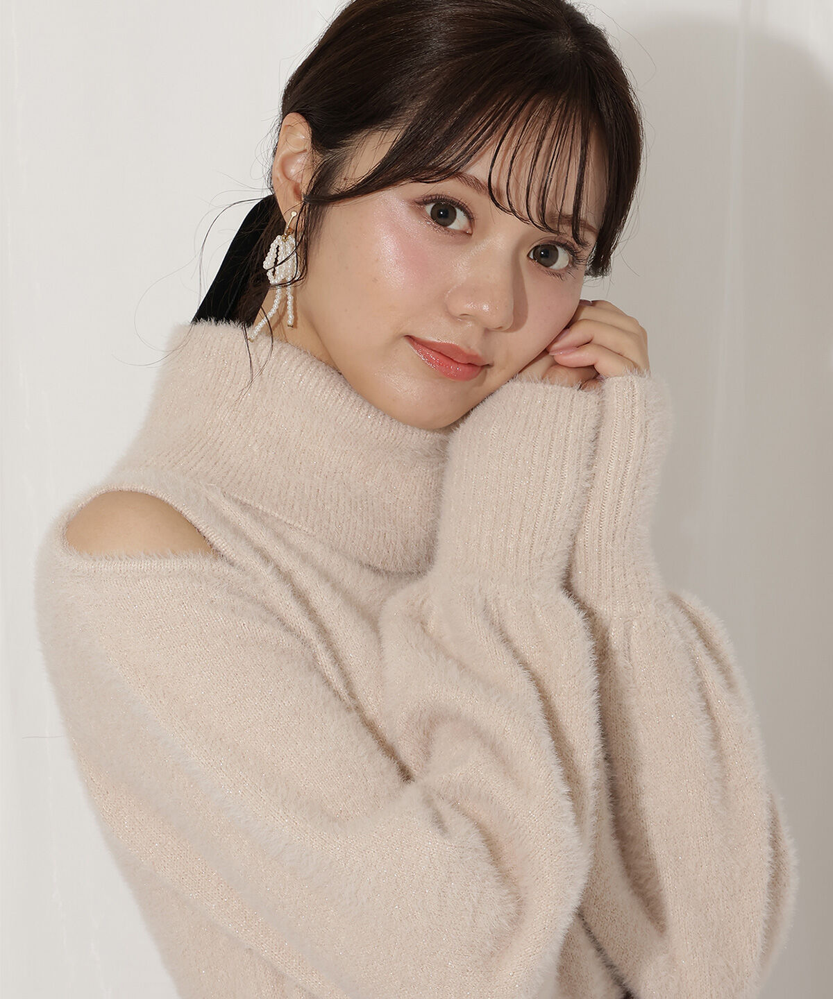 WILLSELECTION「ショルダースリットオフタートルフェザーニット」|ニット・セーター|