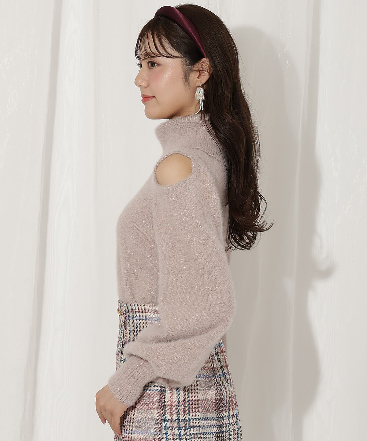 WILLSELECTION「ショルダースリットオフタートルフェザーニット」|ニット・セーター|