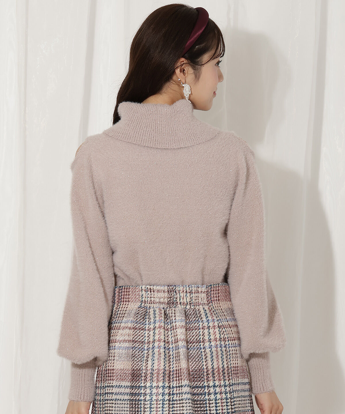 WILLSELECTION「ショルダースリットオフタートルフェザーニット」|ニット・セーター|