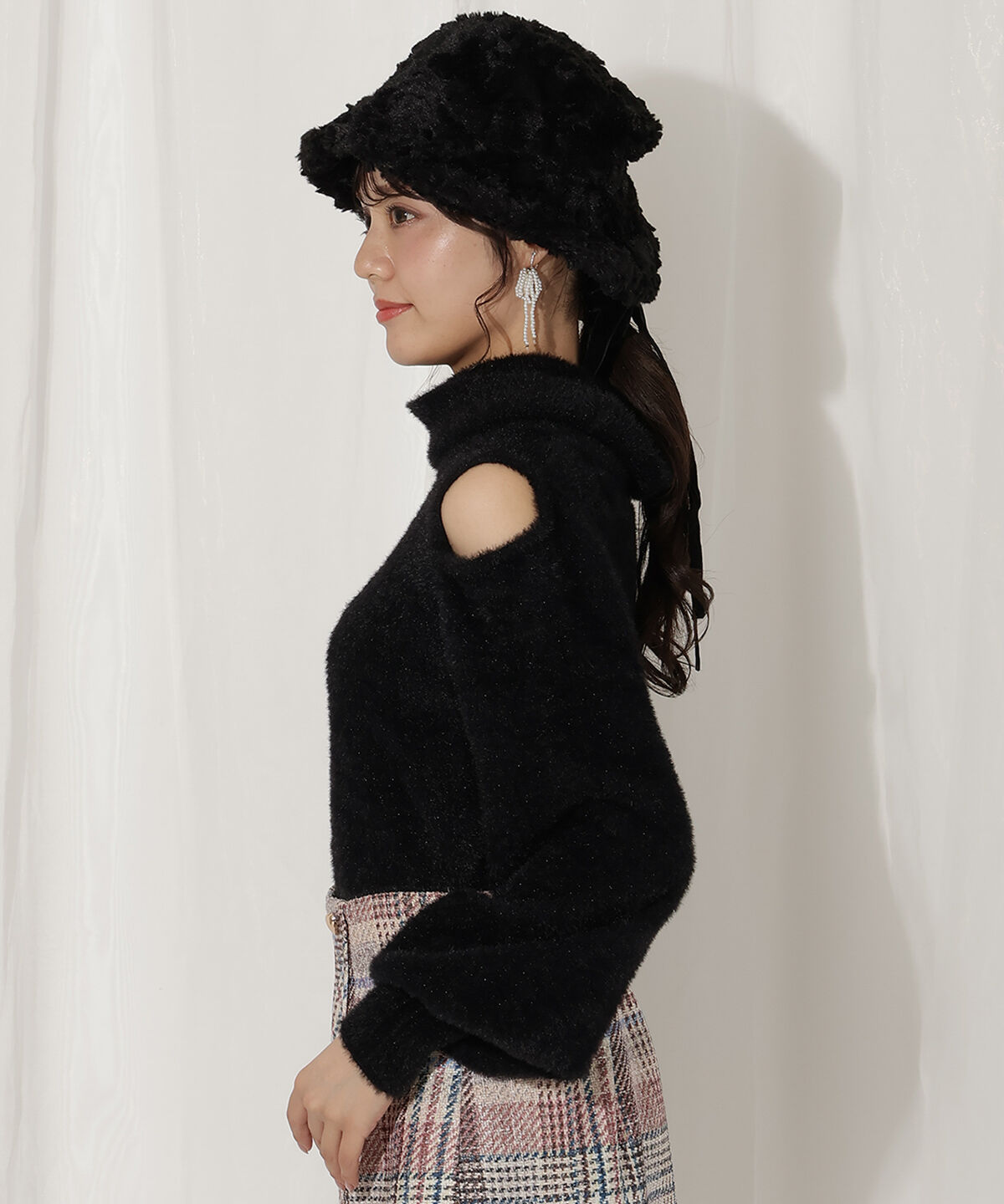 WILLSELECTION「ショルダースリットオフタートルフェザーニット」|ニット・セーター|