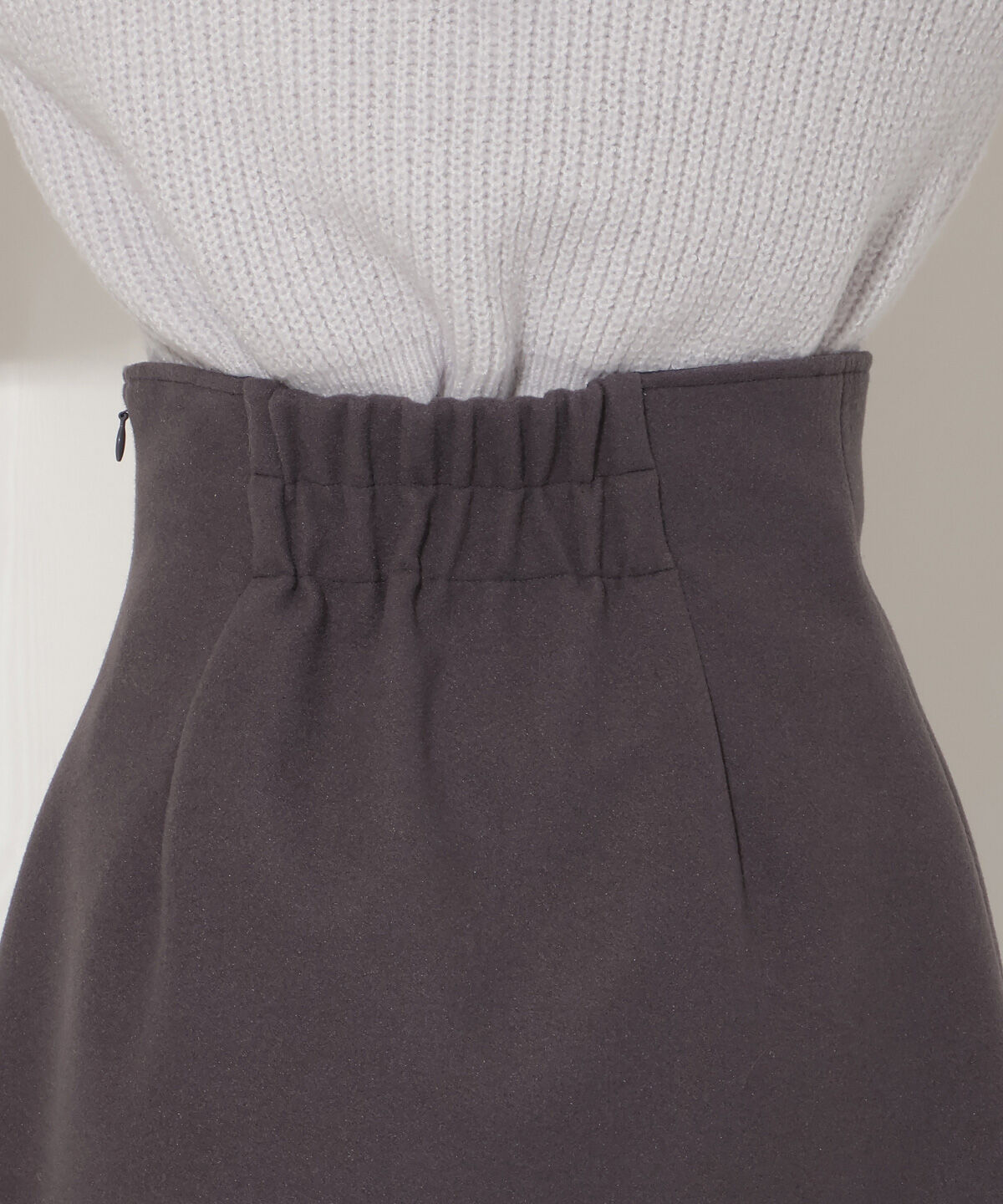 WILLSELECTION「ゴールドボタンアシメミニスカート」|台形|