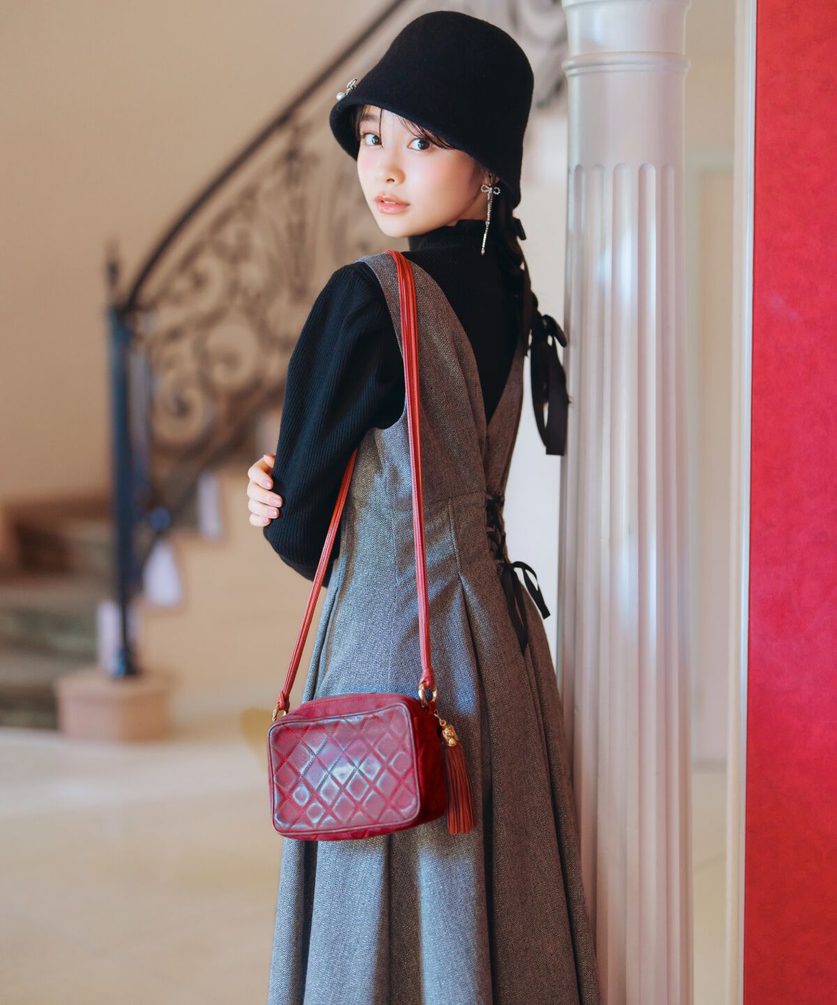 WILLSELECTION「袖口パールボトルネックリブニット」|ニット・セーター|