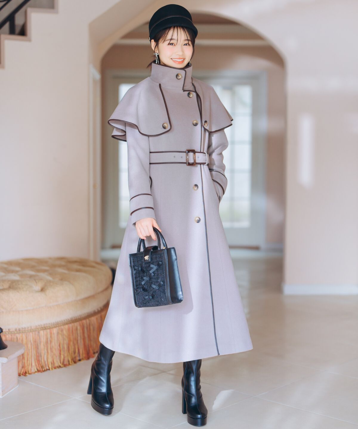 WILLSELECTION「配色ケープコート」|その他|