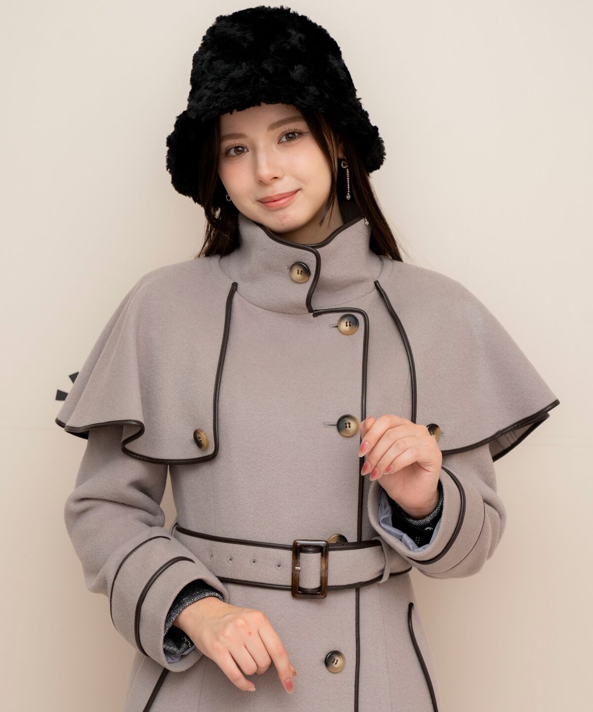 WILLSELECTION「配色ケープコート」|その他|