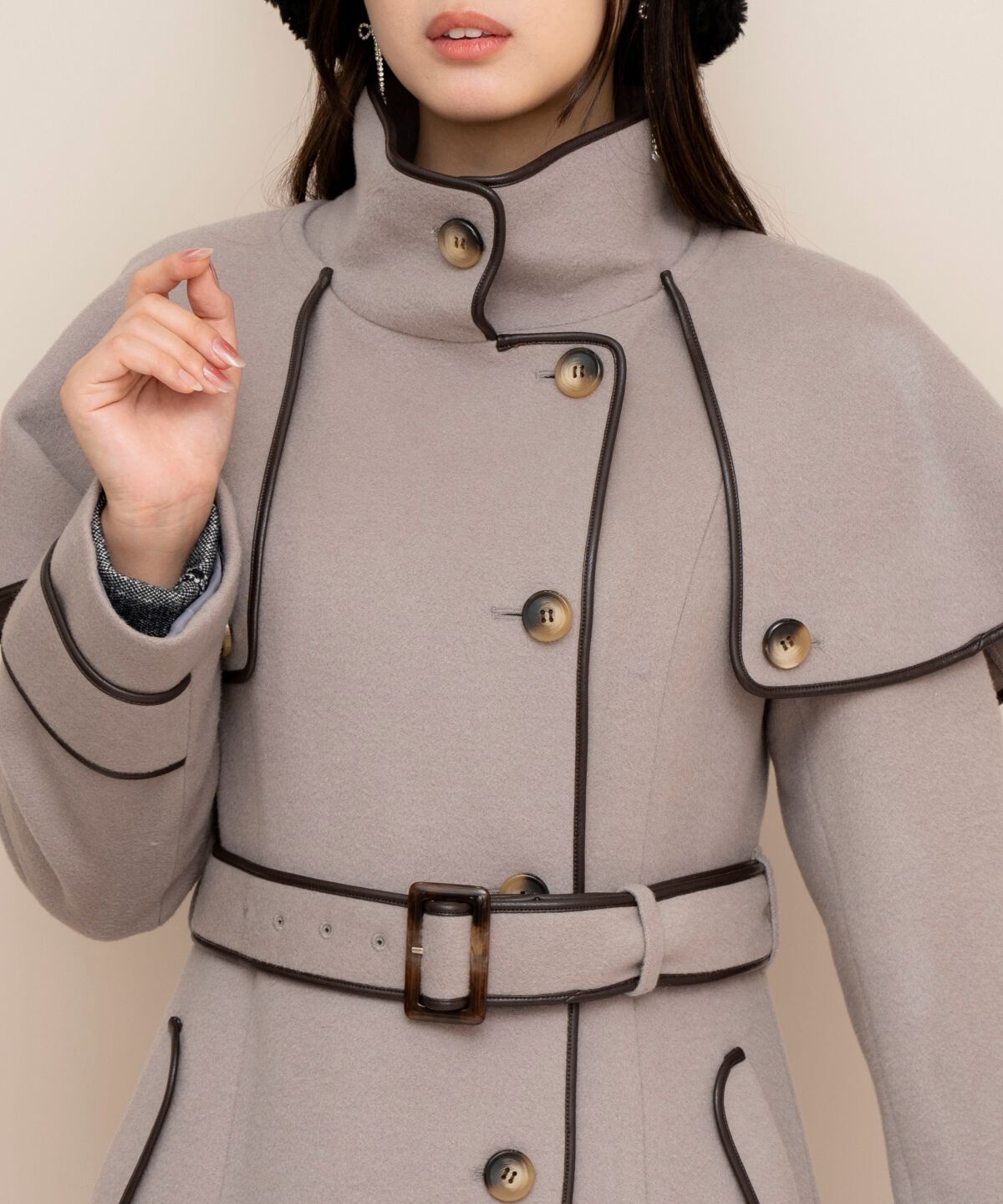 WILLSELECTION「配色ケープコート」|その他|