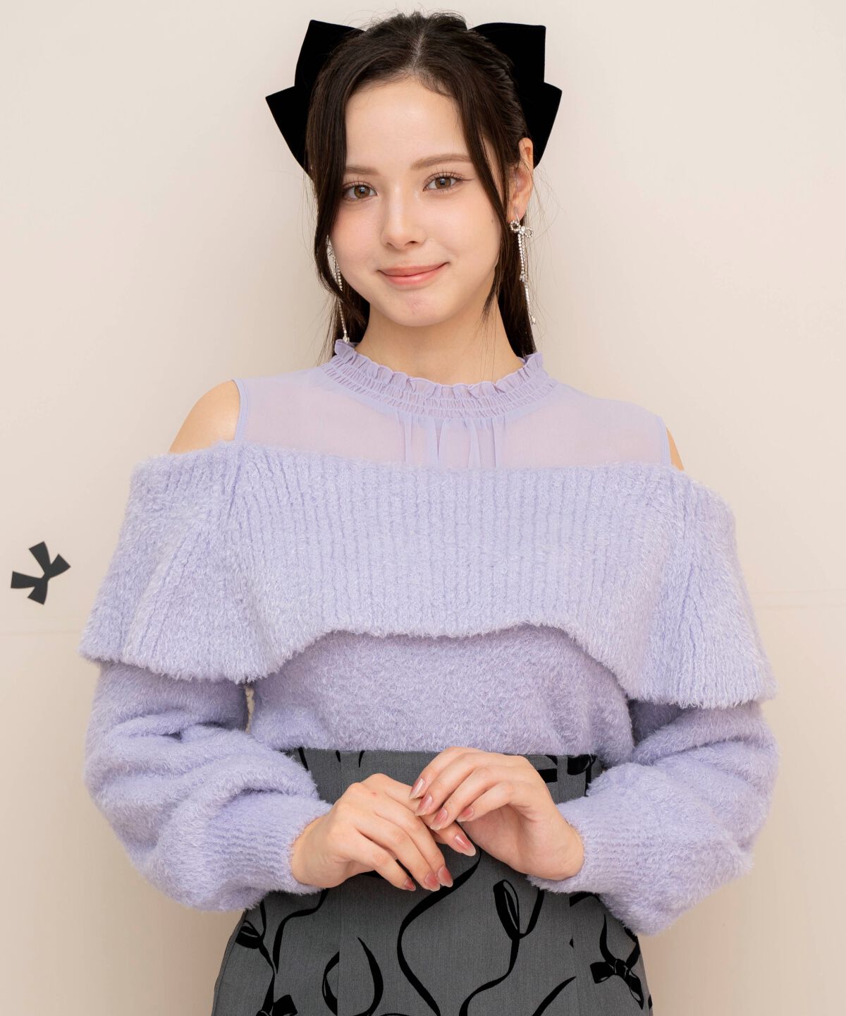 WILLSELECTION「プチテディヤーンプルオーバー」|ニット・セーター|ラベンダー