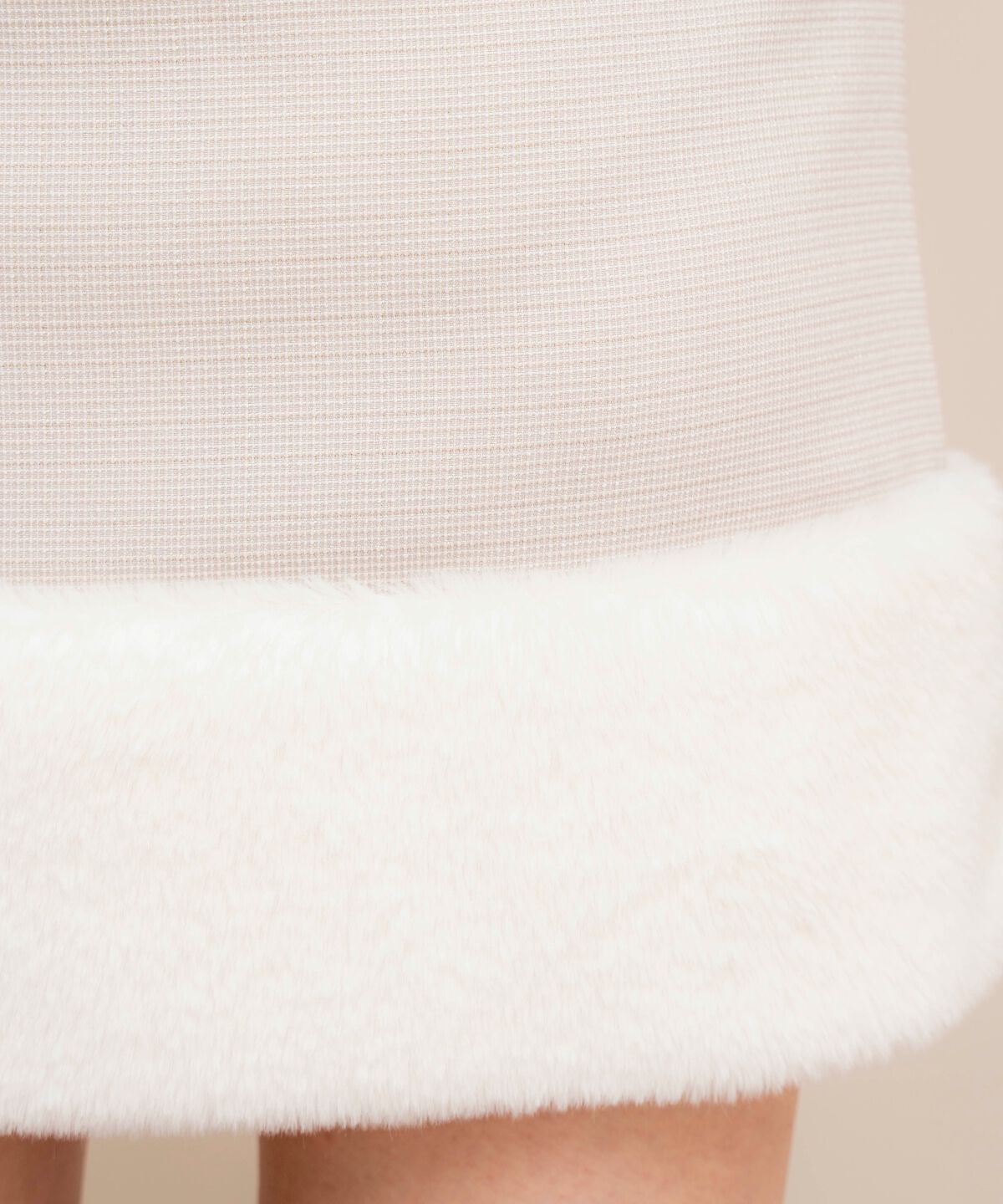 WILLSELECTION「裾ファーハイウエストミニスカート」|台形|