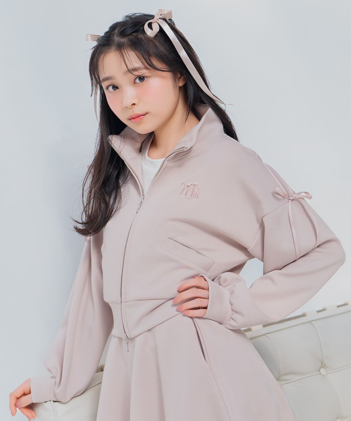 WILLSELECTION「ロゴ刺繍リボントラックジャケット」|パーカー|