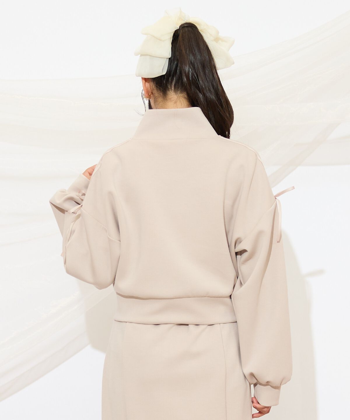 WILLSELECTION「ロゴ刺繍リボントラックジャケット」|パーカー|