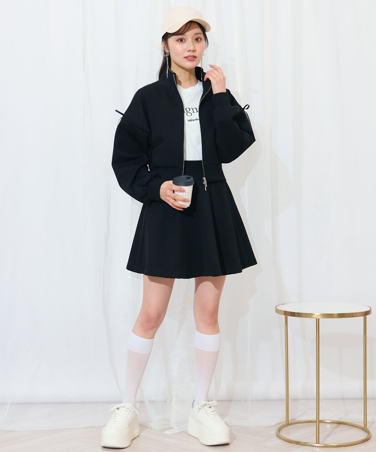 WILLSELECTION「ロゴ刺繍リボントラックジャケット」|パーカー|