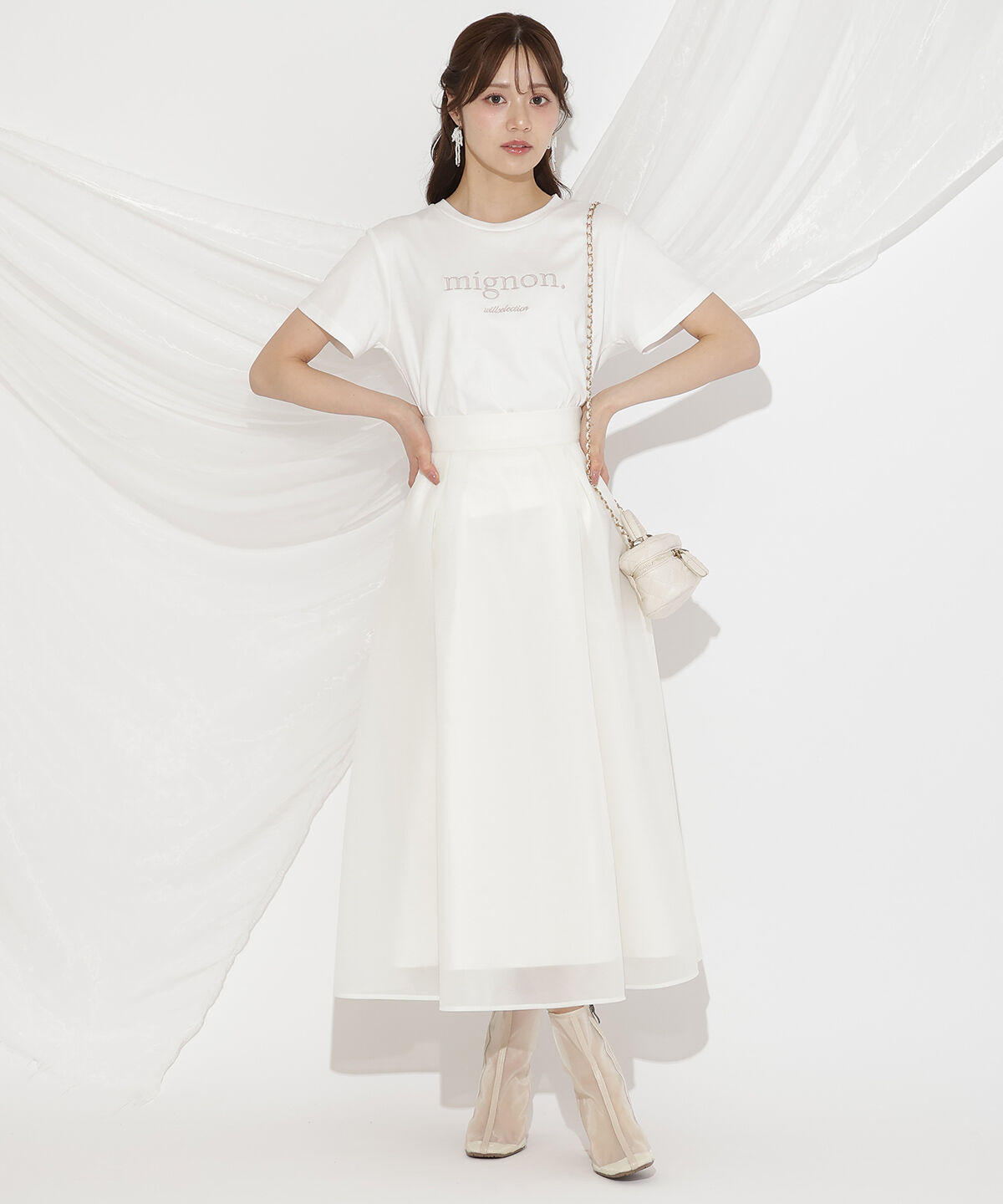 WILLSELECTION「シアーダンボールフレアスカート」|フレア|