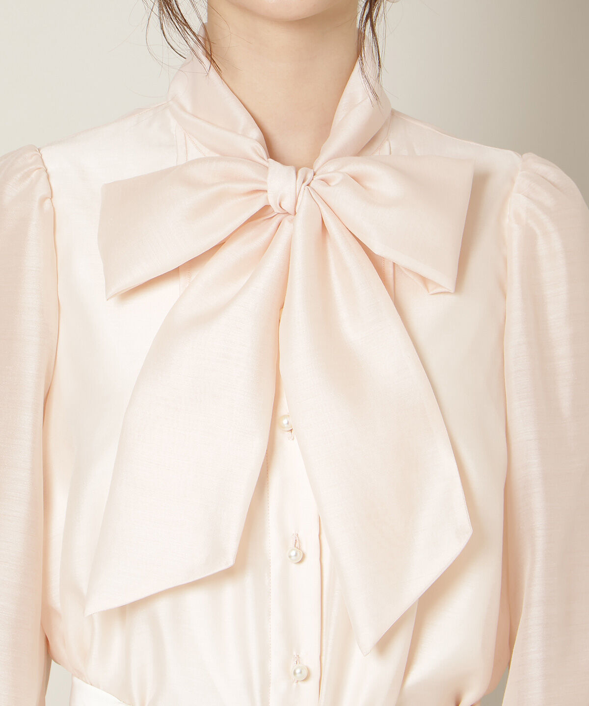 WILLSELECTION「フリルスリーブシアーボウタイブラウス」|シャツ・ブラウス|