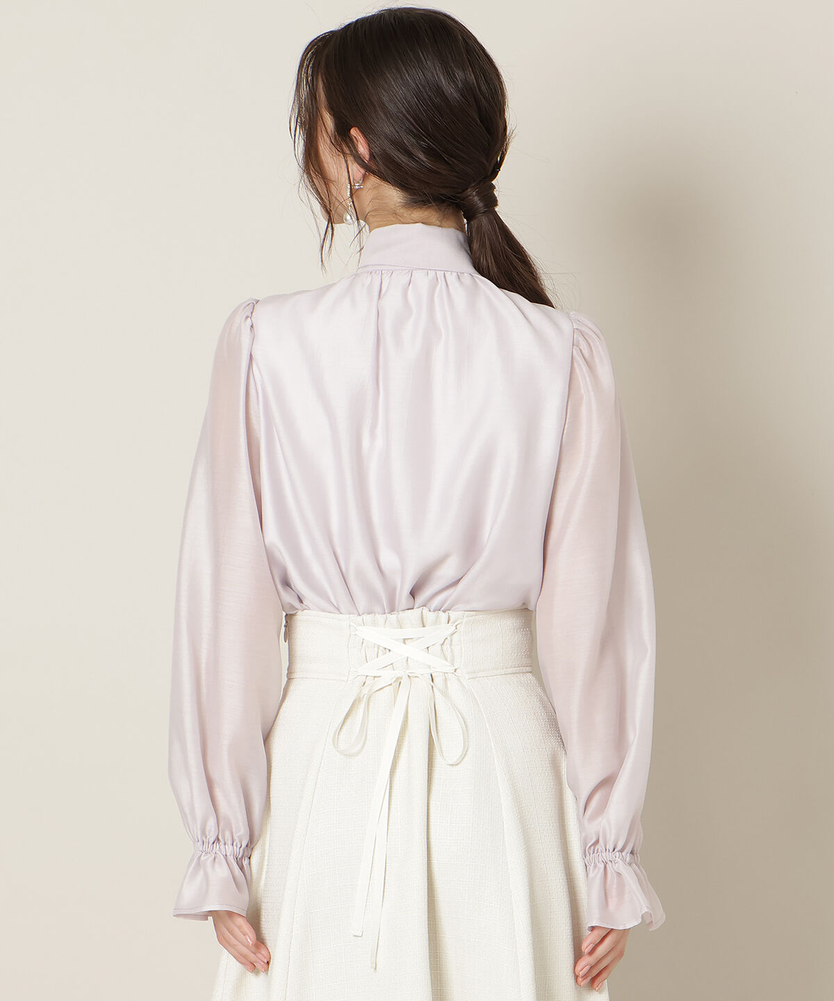 WILLSELECTION「フリルスリーブシアーボウタイブラウス」|シャツ・ブラウス|