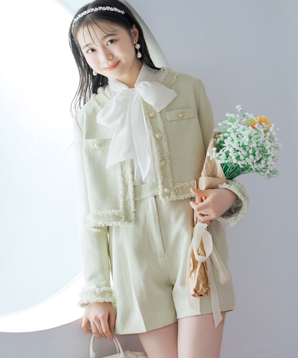 WILLSELECTION「ツイードタックショートパンツ」|キュロット|