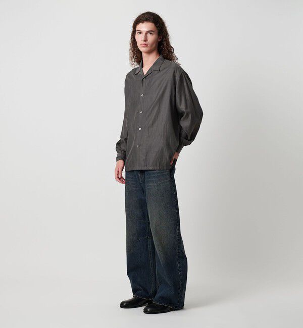 MONKEY TIME「キュプラ コットン オープンカラー シャツ」|シャツ・ブラウス|