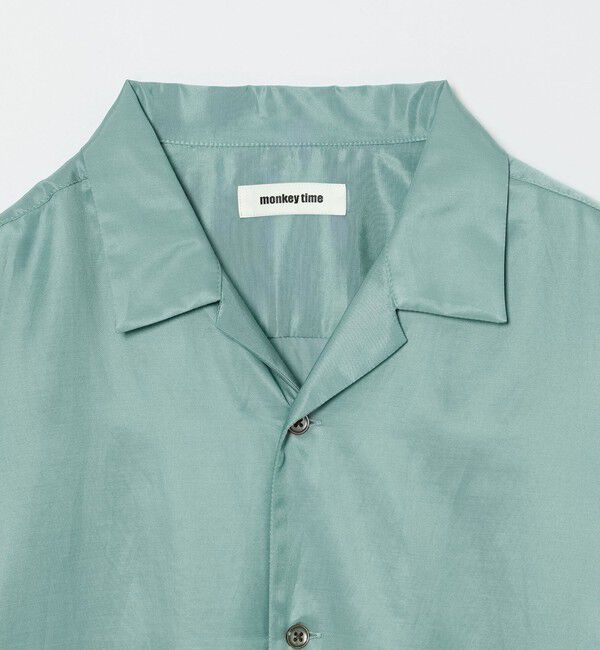 MONKEY TIME「キュプラ コットン オープンカラー シャツ」|シャツ・ブラウス|